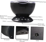 Darrahopens Occasions > Party Lights > Coloured Lights Ocean Projector Light - Bedroom Projection Lamp with Relaxing Water Effect