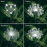 Darrahopens Occasions > Party Lights > Coloured Lights Solar Firework Lights, Garden Lights 4 Pack 120 LED Decorative Lights, Solar DIY Decorative Starburst Lights (Cool White) In Australia - Darrahopens