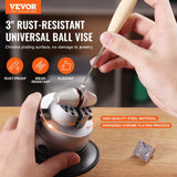 Darrahopens Occasions > Wedding Accessories > Balloons VEVOR Ball Vise, 3" Engraving Setting Tool, 360° Rotation Engraving Block Vise, 70 PCS Attachment Jewelry Engraving Block Tools Standard Block for Gemstone Inlay and Small-Scale Engraving