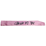 Darrahopens Occasions > Wedding Accessories HEN'S NIGHT SASH Party Girls Wedding Bridesmaid Bridal Bride To Be Satin Sashes - Bride To Be (Light Pink)