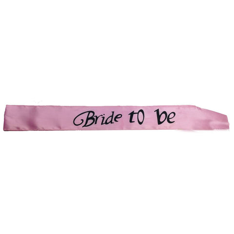 Darrahopens Occasions > Wedding Accessories HEN'S NIGHT SASH Party Girls Wedding Bridesmaid Bridal Bride To Be Satin Sashes - Bride To Be (Light Pink)