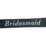 Darrahopens Occasions > Wedding Accessories HEN'S NIGHT SASH Party Girls Wedding Bridesmaid Bridal Bride To Be Satin Sashes - Bridesmaid (Black)