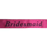 Darrahopens Occasions > Wedding Accessories HEN'S NIGHT SASH Party Girls Wedding Bridesmaid Bridal Bride To Be Satin Sashes - Bridesmaid (Hot Pink)