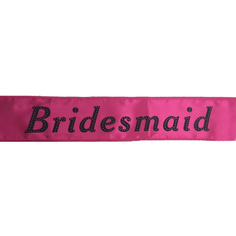 Darrahopens Occasions > Wedding Accessories HEN'S NIGHT SASH Party Girls Wedding Bridesmaid Bridal Bride To Be Satin Sashes - Bridesmaid (Hot Pink)