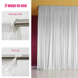 Darrahopens Occasions > Wedding Accessories > Other Wedding Decorations 10ft Silk White Backdrop Drapes Curtain Wedding Ceremony Party Home Window Decor