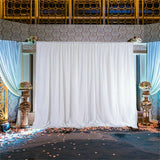 Darrahopens Occasions > Wedding Accessories > Other Wedding Decorations 10ft Silk White Backdrop Drapes Curtain Wedding Ceremony Party Home Window Decor