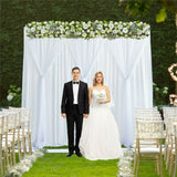 Darrahopens Occasions > Wedding Accessories > Other Wedding Decorations 10ft Silk White Backdrop Drapes Curtain Wedding Ceremony Party Home Window Decor