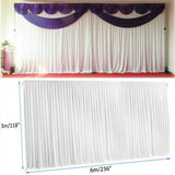 Darrahopens Occasions > Wedding Accessories > Other Wedding Decorations 10ft Silk White Backdrop Drapes Curtain Wedding Ceremony Party Home Window Decor