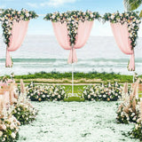 Darrahopens Occasions > Wedding Accessories > Other Wedding Decorations 3M*6M Telescopic Wedding Backdrop Stand Balloon Curtain Hanging Pipe Background