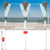 Darrahopens Occasions > Wedding Accessories > Other Wedding Decorations 3M*6M Telescopic Wedding Backdrop Stand Balloon Curtain Hanging Pipe Background