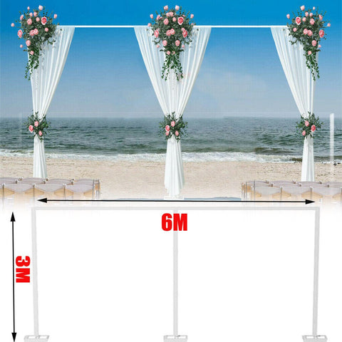 Darrahopens Occasions > Wedding Accessories > Other Wedding Decorations 3M*6M Telescopic Wedding Backdrop Stand Balloon Curtain Hanging Pipe Background