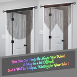 Darrahopens Occasions > Wedding Accessories > Other Wedding Decorations Black 2 Pack Sparkle String Door Curtains 100x200cm Glitter Sequin Tassel Room Divider for Australian Home Decor and Parties