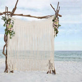 Darrahopens Occasions > Wedding Accessories > Other Wedding Decorations Boho Chic Macrame Tapestry Wedding Backdrop Arch Door Window Hanging Curtains