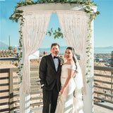 Darrahopens Occasions > Wedding Accessories > Other Wedding Decorations Boho Chic Macrame Tapestry Wedding Backdrop Arch Door Window Hanging Curtains