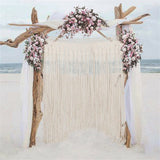 Darrahopens Occasions > Wedding Accessories > Other Wedding Decorations Boho Chic Macrame Tapestry Wedding Backdrop Arch Door Window Hanging Curtains