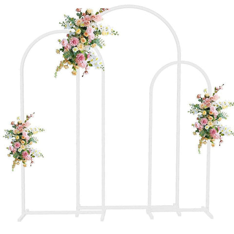 Darrahopens Occasions > Wedding Accessories > Other Wedding Decorations Fin Set Of 3 Wedding Arch Balloon Frame Metal Arch Backdrop Stand Birthday Party
