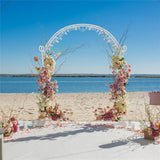 Darrahopens Occasions > Wedding Accessories > Other Wedding Decorations Fin Xl Decorative Double Rails Iron Arbor Garden Archway Trellis Metal Wedding Arch