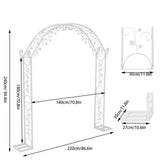Darrahopens Occasions > Wedding Accessories > Other Wedding Decorations Fin Xl Decorative Double Rails Iron Arbor Garden Archway Trellis Metal Wedding Arch