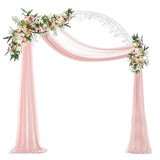 Darrahopens Occasions > Wedding Accessories > Other Wedding Decorations Fin Xl Decorative Double Rails Iron Arbor Garden Archway Trellis Metal Wedding Arch