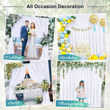 Darrahopens Occasions > Wedding Accessories > Other Wedding Decorations Large 3×3 m White Wedding Backdrop Curtains for Baby Shower and Birthday Decor