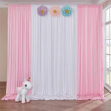 Darrahopens Occasions > Wedding Accessories > Other Wedding Decorations Large 3×3 m White Wedding Backdrop Curtains for Baby Shower and Birthday Decor
