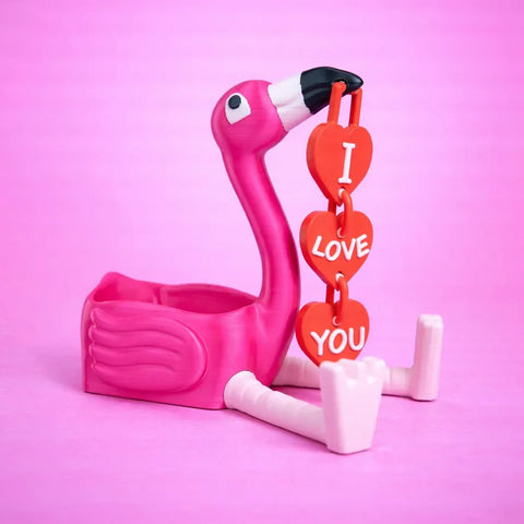 Darrahopens Occasions > Wedding Accessories > Other Wedding Decorations Romantic Flamingo Couple Figurine | Cute Love Decor Sculpture | Valentines Gift | Small Item Storage Container
