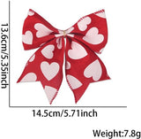 Darrahopens Occasions > Wedding Accessories > Other Wedding Decorations Valentine's Day Decorations - Heart Print Bows - Set of 3 - Wedding Gift Accessories - Handmade Linen Heart Bows