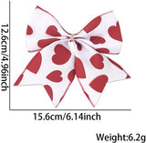 Darrahopens Occasions > Wedding Accessories > Other Wedding Decorations Valentine's Day Decorations - Heart Print Bows - Set of 3 - Wedding Gift Accessories - Handmade Linen Heart Bows