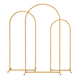 Darrahopens Occasions > Wedding Accessories > Other Wedding Decorations Wedding Arch Backdrop Stand Set of 3 Gold Metal Wedding Arched Frame, Easy to Assemble, Stable Balloon Arch Standfor Wedding, Baby Shower, Party Decoration