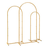 Darrahopens Occasions > Wedding Accessories > Other Wedding Decorations Wedding Arch Backdrop Stand Set of 3 Gold Metal Wedding Arched Frame, Easy to Assemble, Stable Balloon Arch Standfor Wedding, Baby Shower, Party Decoration