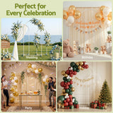 Darrahopens Occasions > Wedding Accessories > Other Wedding Decorations Wedding Arch Backdrop Stand Set of 3 Metal Wedding Arched Frame White, Easy to Assemble, Stable Balloon Arch Standfor Wedding, Baby Shower, Party Decoration