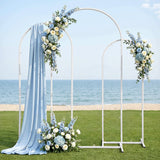 Darrahopens Occasions > Wedding Accessories > Other Wedding Decorations Wedding Arch Backdrop Stand Set of 3 Metal Wedding Arched Frame White, Easy to Assemble, Stable Balloon Arch Standfor Wedding, Baby Shower, Party Decoration