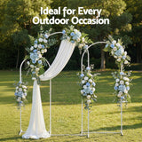 Darrahopens Occasions > Wedding Accessories > Other Wedding Decorations Wedding Arch Backdrop Stand Set of 3 Metal Wedding Arched Frame White, Easy to Assemble, Stable Balloon Arch Standfor Wedding, Baby Shower, Party Decoration
