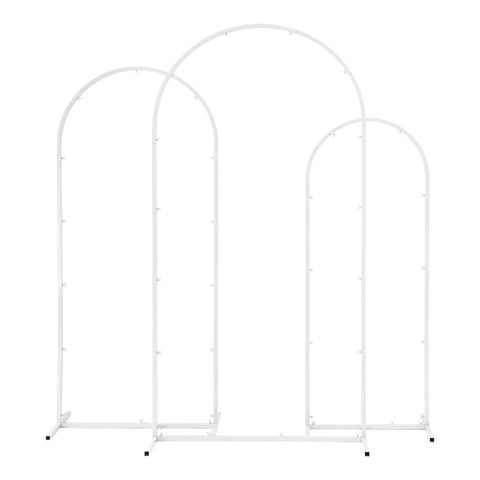 Darrahopens Occasions > Wedding Accessories > Other Wedding Decorations Wedding Arch Backdrop Stand Set of 3 Metal Wedding Arched Frame White, Easy to Assemble, Stable Balloon Arch Standfor Wedding, Baby Shower, Party Decoration