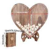 Darrahopens Occasions > Wedding Accessories > Other Wedding Decorations Wedding Guest Book Alternative with Stand+Storage Box+88PCS Wooden Hearts+Pens