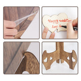 Darrahopens Occasions > Wedding Accessories > Other Wedding Decorations Wedding Guest Book Alternative with Stand+Storage Box+88PCS Wooden Hearts+Pens