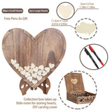 Darrahopens Occasions > Wedding Accessories > Other Wedding Decorations Wedding Guest Book Alternative with Stand+Storage Box+88PCS Wooden Hearts+Pens