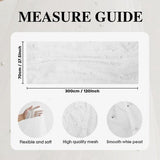Darrahopens Occasions > Wedding Accessories > Other Wedding Decorations White Table Veil with White Pearls - Silky Gauze 30x120 Inches - For Weddings, Parties & Table Decorations