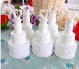 Darrahopens Occasions > Wedding Accessories > Wedding Favours 20 Pack Wedding Cake Blow Bubble Bottles White Plastic 6cm High Bomboniere Favour Guest Gift