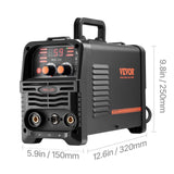 Darrahopens Occasions > Wedding Accessories > Wedding Favours VEVOR MIG Welder, 130Amp Synergic Mig Welding Machine, 3-in-1 Flux Core MIG/Stick/Lift TIG Multi-Process Welder Machine, Portable Mig Welder with IGBT Inverter Technology & Digital Display Screen