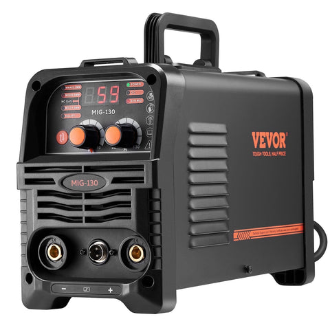 Darrahopens Occasions > Wedding Accessories > Wedding Favours VEVOR MIG Welder, 130Amp Synergic Mig Welding Machine, 3-in-1 Flux Core MIG/Stick/Lift TIG Multi-Process Welder Machine, Portable Mig Welder with IGBT Inverter Technology & Digital Display Screen