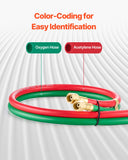 Darrahopens Occasions > Wedding Accessories > Wedding Favours VEVOR Oxygen Acetylene Hose, 1/4-Inch x 25FT Oxy Acetylene Hose with 9/16"-18 B Fitting, 300PSI T Grade Welding Cutting Torch Twin Hose, Compatible with Oxygen, Acetylene, Propane and Other Fuel Gases