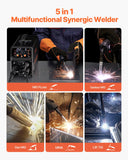 Darrahopens Occasions > Wedding Accessories > Wedding Favours VEVOR Pro MIG Welder, 200Amp Pluse Mig Welding Machine, 5-in-1 Synergic Welder Machine MIG Pluse/Gas MIG/Flux Core MIG/Stick/Lift TIG with IGBT Inverter Technology and LCD Screen Display