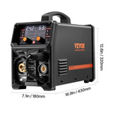 Darrahopens Occasions > Wedding Accessories > Wedding Favours VEVOR Pro MIG Welder, 250Amp Pluse Mig Welding Machine, 5-in-1 Synergic Welder Machine MIG Pluse/Gas MIG/Flux Core MIG/Stick/Lift TIG with IGBT Inverter Technology and LCD Screen Display