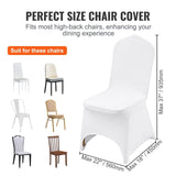 Darrahopens Occasions > Wedding Accessories > Wedding Favours VEVOR Stretch Spandex Folding Chair Covers, Universal Fitted Arched Front Cover, Removable Washable Protective Slipcovers, for Wedding, Holiday, Banquet, Party, Celebration, Dining (100PCS White)