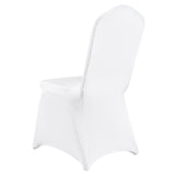Darrahopens Occasions > Wedding Accessories > Wedding Favours VEVOR Stretch Spandex Folding Chair Covers, Universal Fitted Arched Front Cover, Removable Washable Protective Slipcovers, for Wedding, Holiday, Banquet, Party, Celebration, Dining (100PCS White)