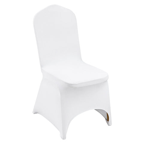 Darrahopens Occasions > Wedding Accessories > Wedding Favours VEVOR Stretch Spandex Folding Chair Covers, Universal Fitted Arched Front Cover, Removable Washable Protective Slipcovers, for Wedding, Holiday, Banquet, Party, Celebration, Dining (100PCS White)