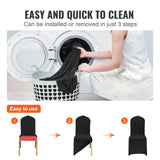 Darrahopens Occasions > Wedding Accessories > Wedding Favours VEVOR Stretch Spandex Folding Chair Covers, Universal Fitted Chair Cover, Removable Washable Protective Slipcovers, for Wedding, Holiday, Banquet, Party, Celebration, Dining (30PCS Black)