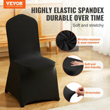 Darrahopens Occasions > Wedding Accessories > Wedding Favours VEVOR Stretch Spandex Folding Chair Covers, Universal Fitted Chair Cover, Removable Washable Protective Slipcovers, for Wedding, Holiday, Banquet, Party, Celebration, Dining (50PCS Black)