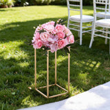 Darrahopens Occasions > Wedding Accessories > Wedding Favours VEVOR Wedding Flower Stand, 10PCS 40cm Column Flower Stand, Floral Stands with Acrylic Laminate, Gold Rectangular Floral Display Rack for Wedding, Party, Birthday, Home,  Gold Centerpiece Stands